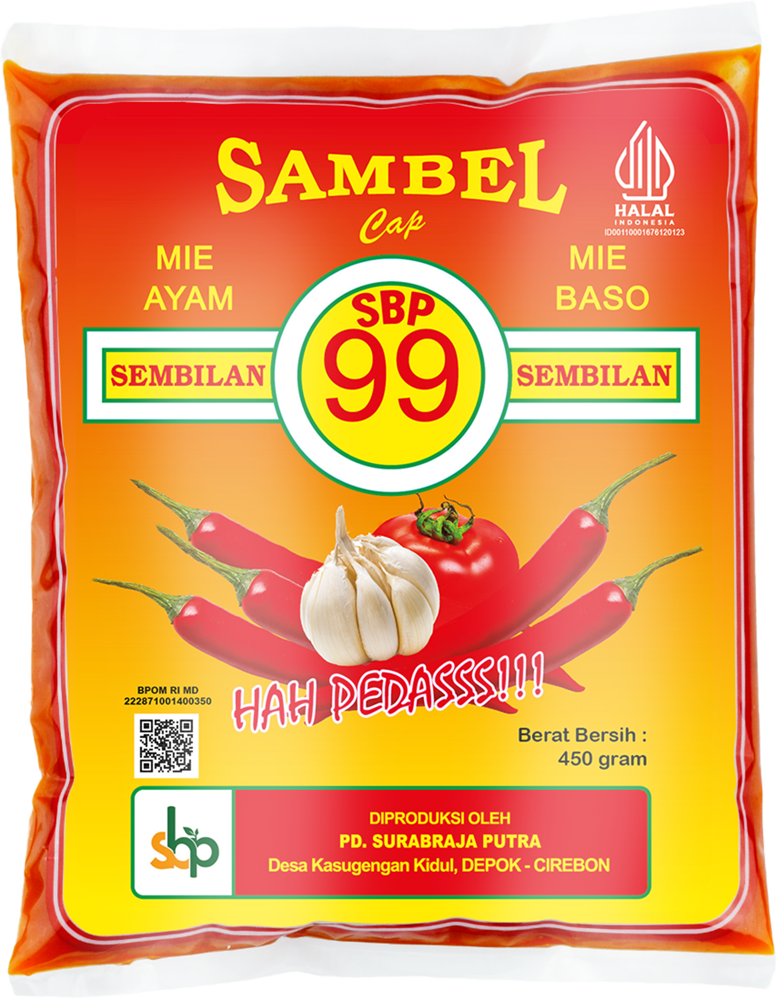 Sambel 99 kemasan 450 gram